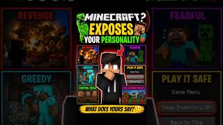 "MINECRAFT EXPOSES YOUR PERSONALITY" 😱🤨