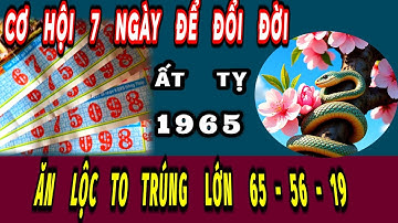 Cơ hội vào duy nhất cho tuổi ất Tỵ 1965 đổi đời giàu đúng tuần cuối tháng 10 âm lịch ăn lộc trúng to