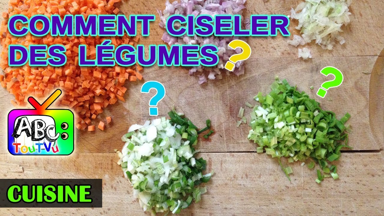 Cuisine : comment ciseler un légume ? - YouTube