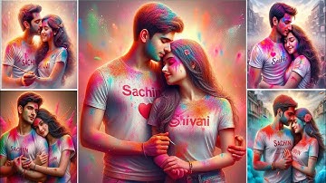 How To Create 3D Ai Happy Holi Name Images | Couple Name On Tshirt Happy Holi Ai Image Tutorial 2025