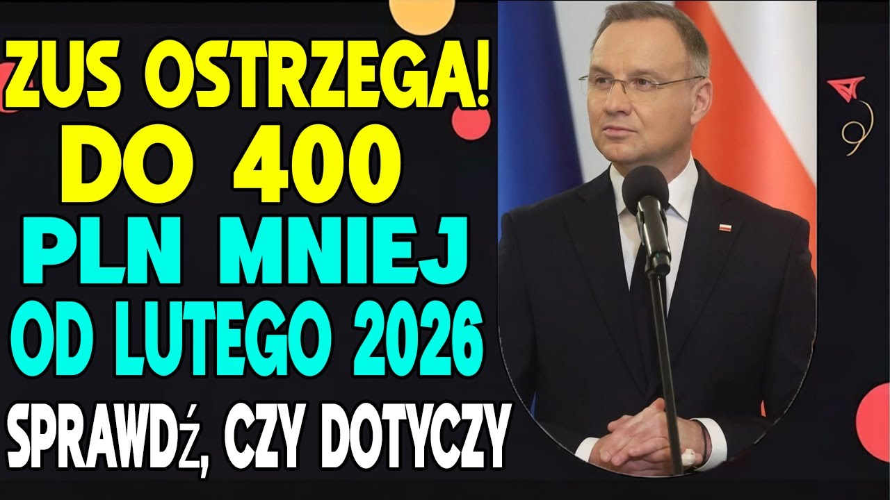 UWAGA! ZUS Może Pobrać Do 400 PLN z Twojej Emerytury od Lutego 2026 — Sprawdź, Czy Dotyczy Ciebie