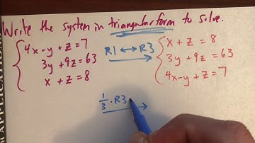 Solve a system using triangular form (inconsistent)