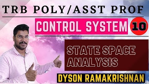 Control System| TANCET2022 | State Space Analysis | ECE | EEE | E&I | DYSON RAMAKRISHNAN