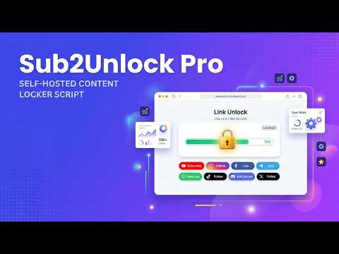 Sub2Unlock Pro - Monetized Link Locker PHP Script