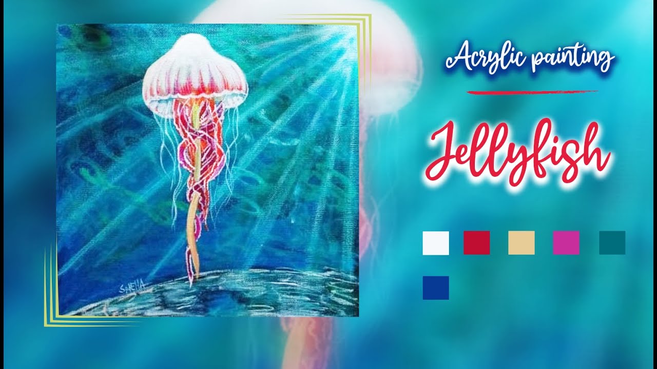Mesmerizing Jellyfish Acrylic Painting | Step-by-Step Tutorial # ...