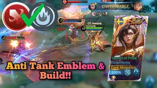 Everybody Melts🥀 Benedetta Vs Hylos Gameplay ‼️ Settings | Emblem | Build‼️#benedetta #mobilelegends