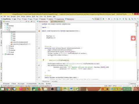 Image Moving by click Button Android Studio using java (zeeshan raja)