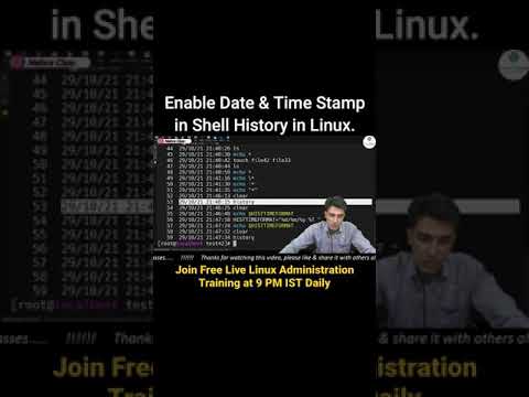 Enable Date & Time in Shell History in Linux #shorts