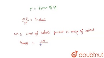 Lowering of vapour pressure of an aqueous solution of a non-volatile non-electrolyte 1 m aqueous...