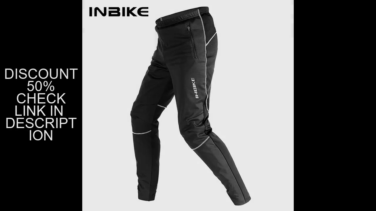INBIKE Winter Cycling Pants Men Fleece Sport Reflective Trousers Keep Warm Thermal Bicycle Bike MTB