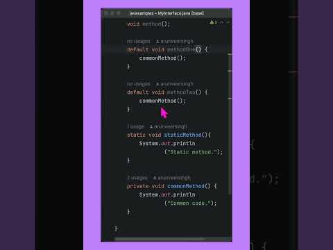 private methods in a Java interface! #coding #java  #1minutevideo