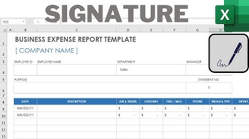 How to Create Signature in Excel