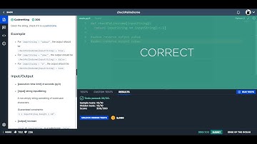 Check Palindrome - Python 3 - Code Signal