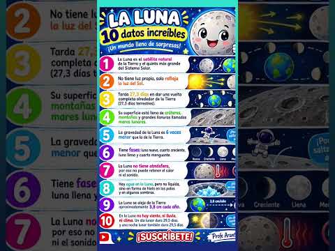 LA LUNA🌜🌘Aprende 10 Datos increibles sobre la luna