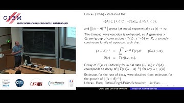 Charles Batty: Rates of decay associated with operator semigroups