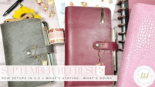 September Planner Reset | Planner Perfect Travelers Notebook + Bujo and Jane's Agenda Discbound