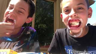 EAT FOOD WITH MOUTHGUARD CHALLENGE (not click bait)
