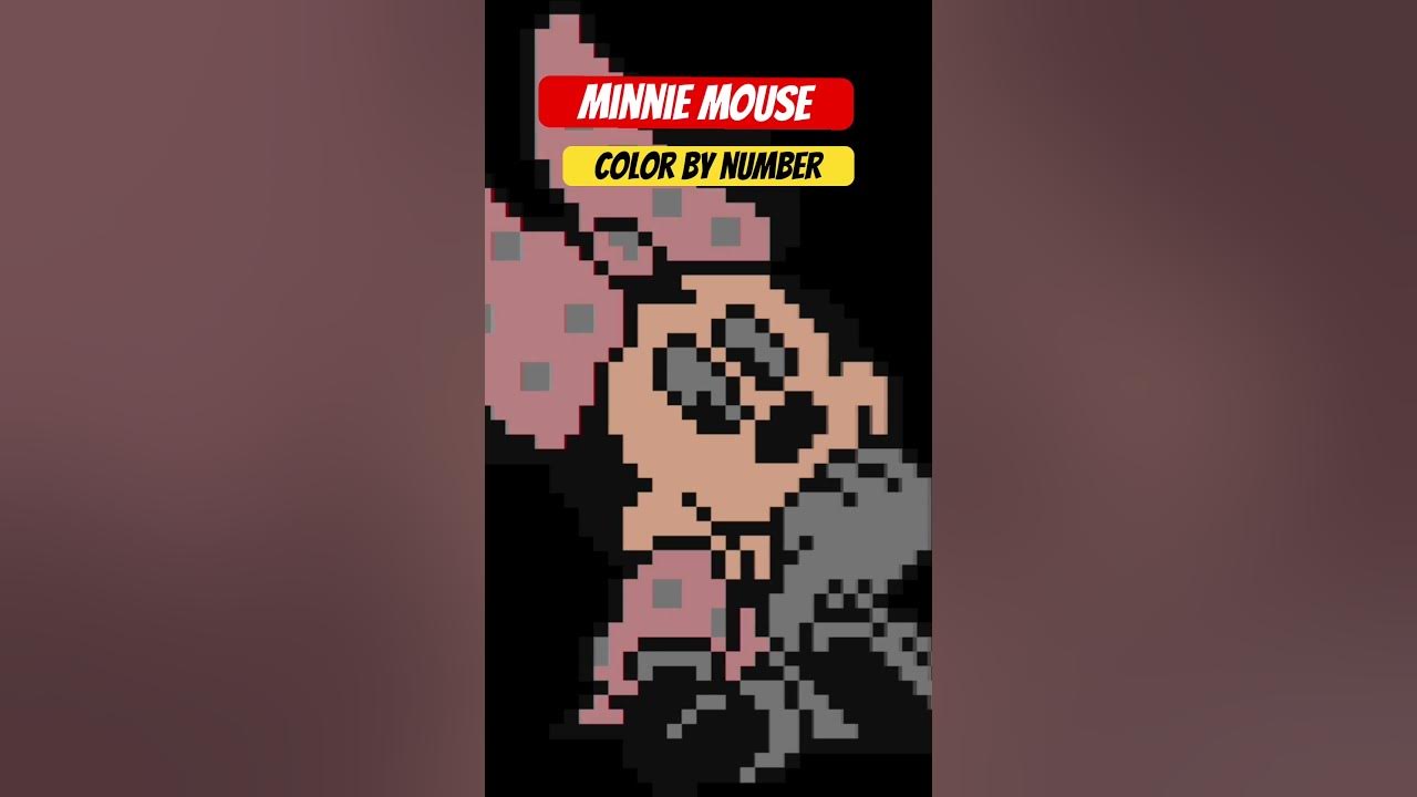 Create minnie mouse on excel pixelart colorbynumber excel 