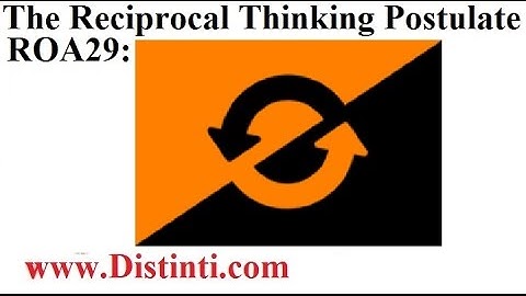 ROA29: The Reciprocal Thinking Postulate