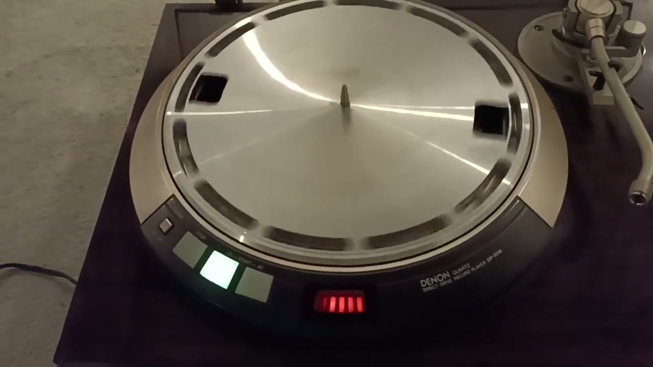 家電 denon DP-55M DENON DP-55M Quartz Lock Turntable with Stroboscope - vintage no