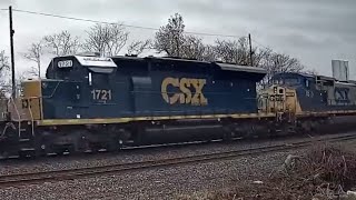 Just ONE NS Engine Pulls Over 160 Cars at 50 MPH! New CSX SD23T4 Engine on CSX Train! Big Train Meet