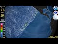 Tsunami Animation:  Tohoku, Japan 2011 (rotating globe)