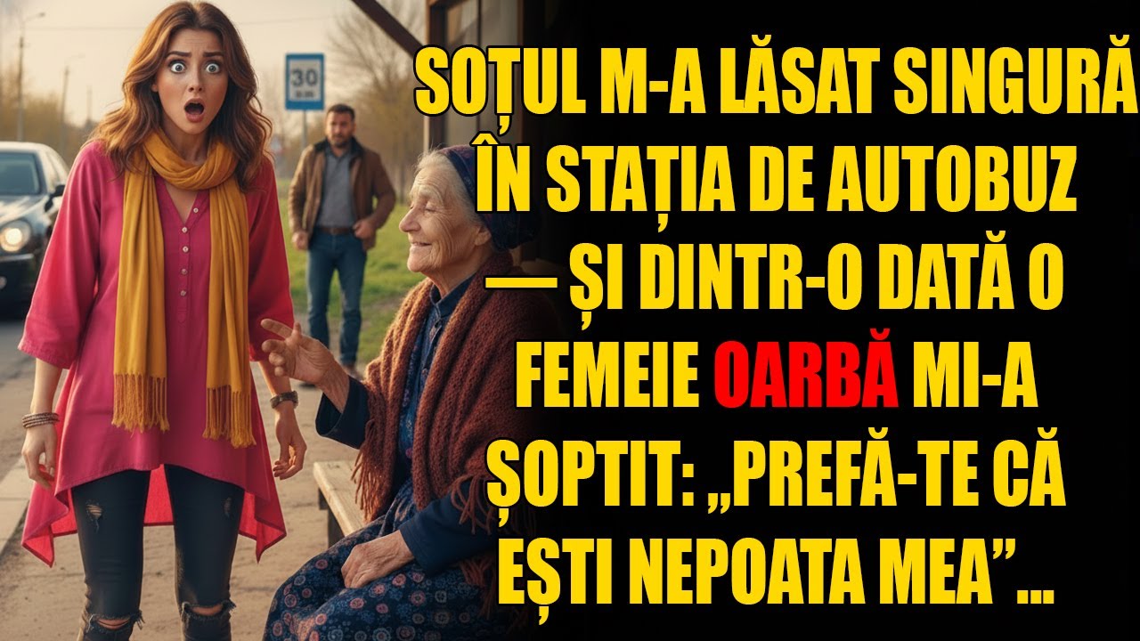 SOȚUL M-A LĂSAT SINGURĂ în stația de autobuz — și dintr-o dată o femeie oarbă mi-a șoptit: „PREFĂ-TE
