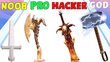 NOOB vs PRO vs HACKER vs GOD in Swords Maker