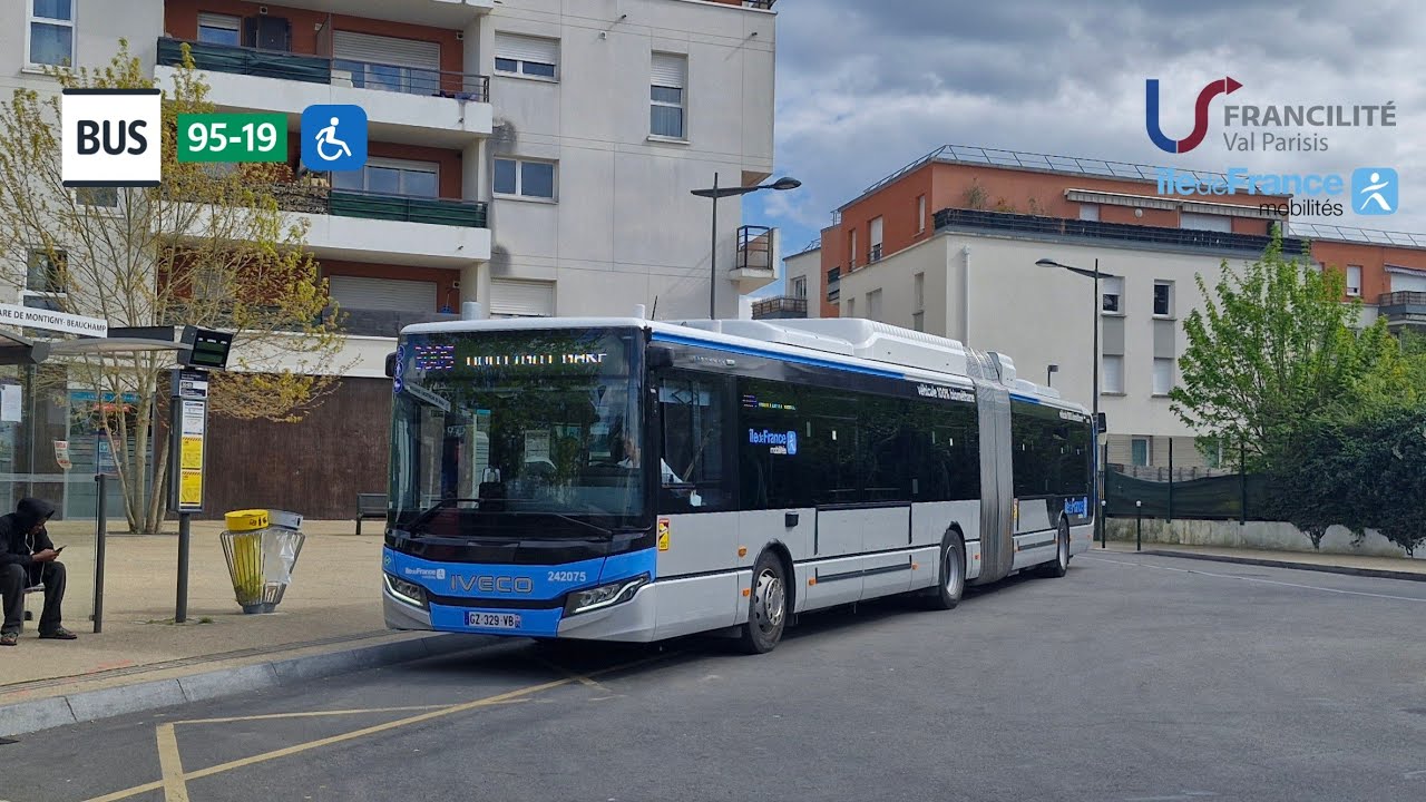 [Ligne 95-19 Francilité Val Parisis] IVECO Urbanway 18 GNV IDFM n°242076 