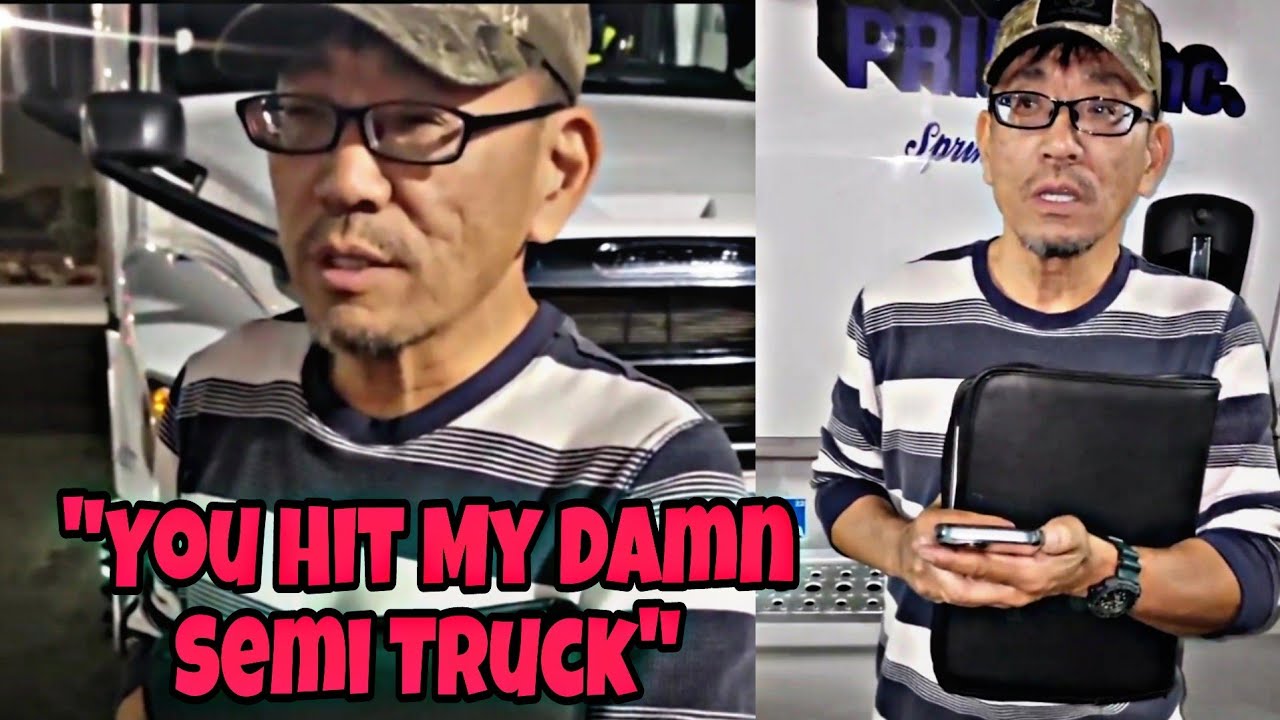 Forcing New Prime Inc. Truck Driver To Admit To Hitting Drivers Semi Truck On Video 😵