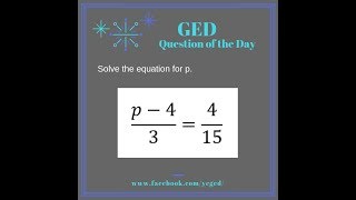 GED® Math: Proportion with Distribution (1.10, Exp, # 5)