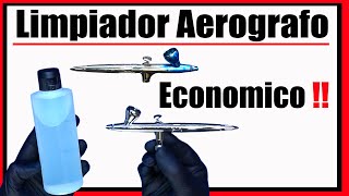 Como hacer limpiador aerógrafo casero barato// limpieza aerógrafo fácil//Aerografía en español