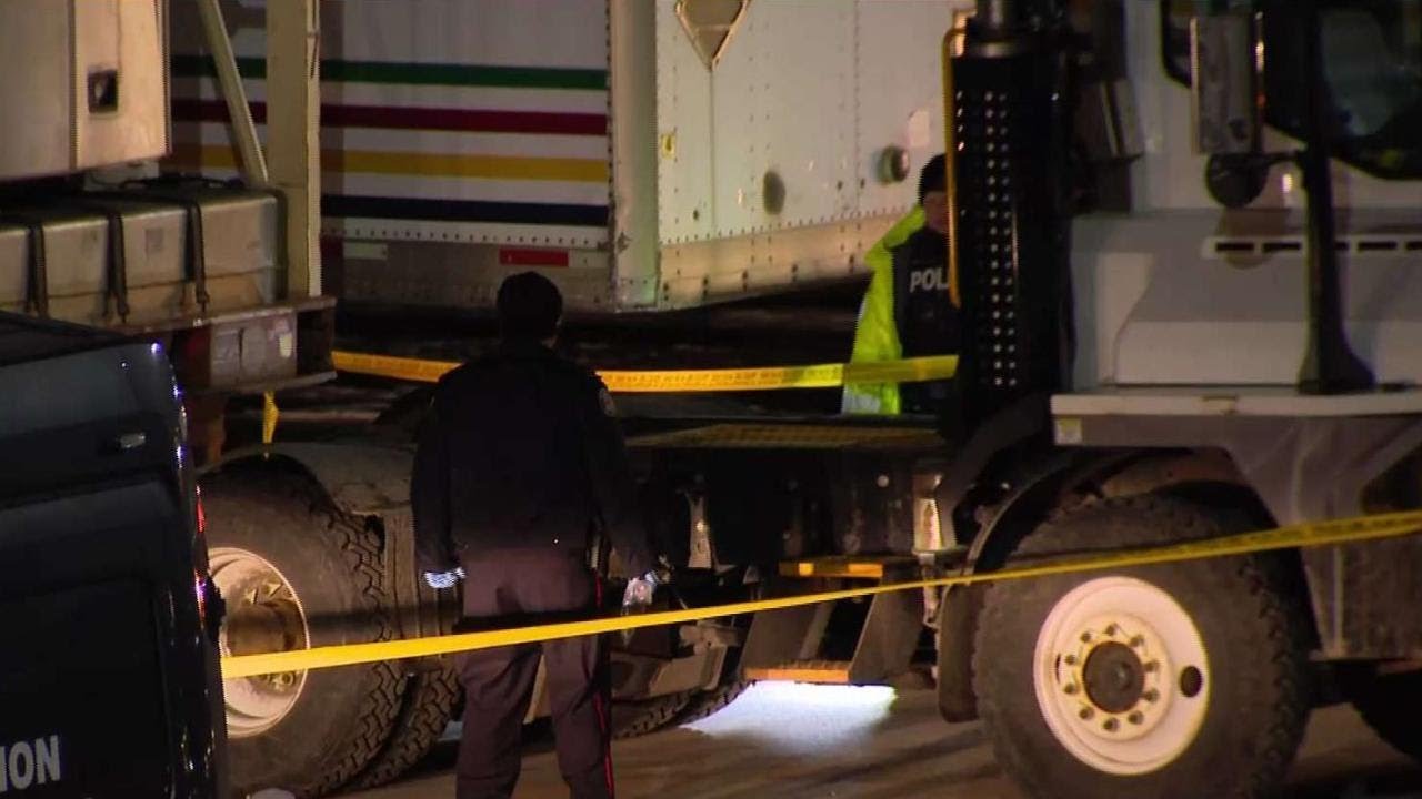 Man dead after being struck by truck at warehouse - YouTube