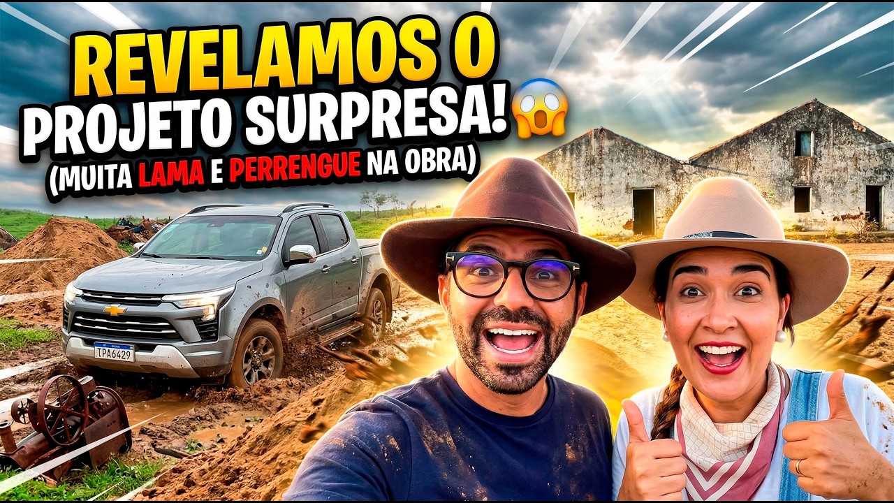 REVELAMOS O PROJETO SURPRESA! 😱 (Muita lama e perrengue na obra)