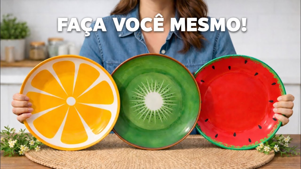 3 Ideias incríveis com PRATO de VIDRO ☀️🍉 Faça você mesmo!