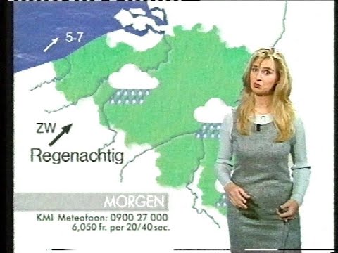 BRTN TV1 Het weer met Sabine Hagedoren 1 november 1996