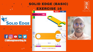 Solid Edge Basic Exercise 16 | Mechanical Engineering | CAD | For Beginners | BK Engineering