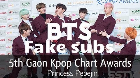 (MC: Fake Subs) BTS - 5th Gaon Chart Kpop Awards