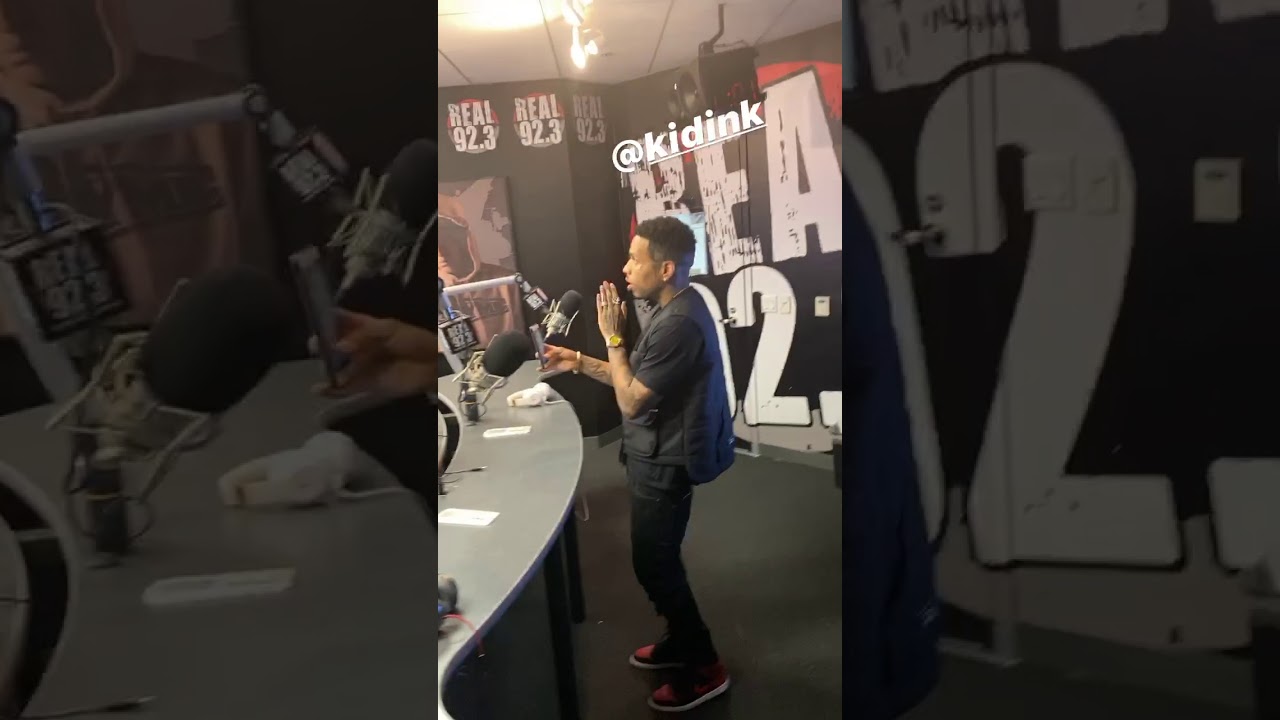 Kis Ink at Real 92.3 LA Liatening To Holy Grail