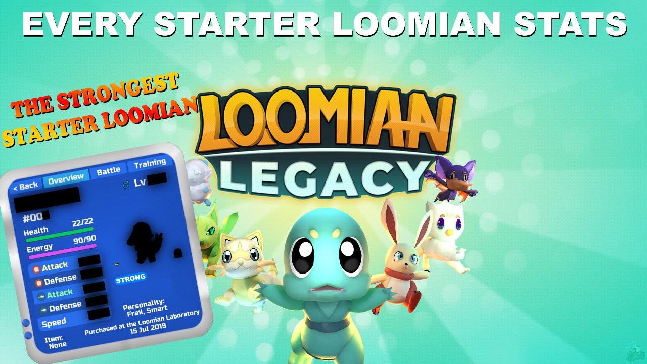 The Strongest Starter Loomian Every Starter Loomian Stats - best starter in loomian legacy roblox