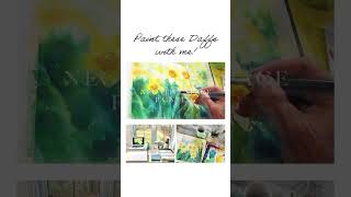 Paint Daffodils in watercolour