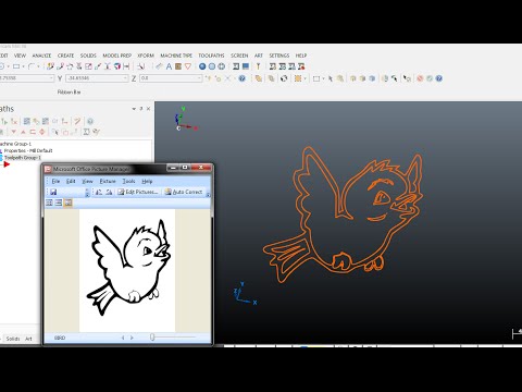 IMPORT IMAGE INTO MASTERCAM - YouTube