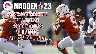 Madden NFL 23 - 2023 Draft Class - Full HB Ratings, Equipment and Attributes
