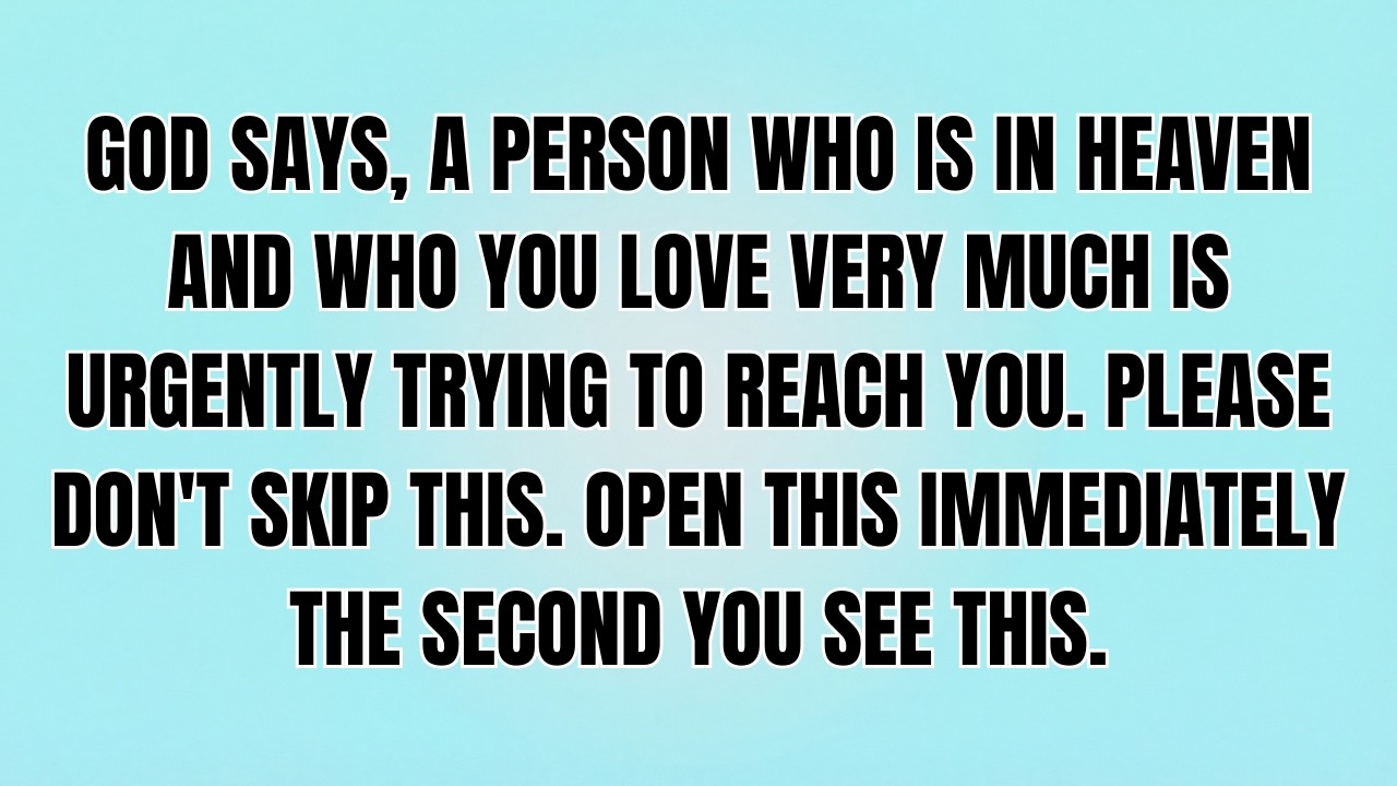 🔴GOD SAYS, A HUGE MIRACLE WILL HAPPEN IN JUST 20 SECONDS. IF YOU SKIP, YOU WILL SUFFER GREAT LOSSES