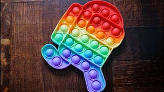 Play Rainbow Among Us Pop It Toy, Slow & Fast Training