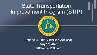 CTC Draft 2024 STIP Guidelines Workshop
