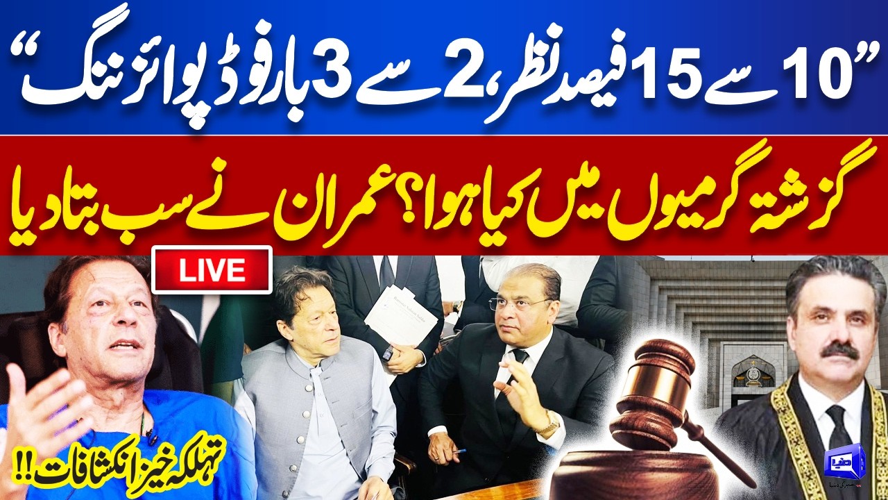 🔴LIVE | Imran Khan Breaks Silence Over His Health | Salman Safdar Victory | SC Big Decision