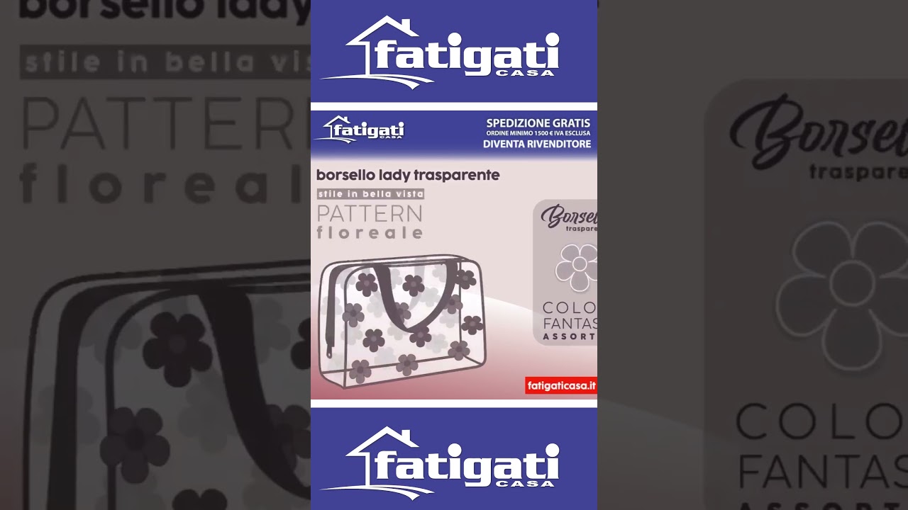 BORSELLO LADY TRASPARENTE FATIGATI CASA 916