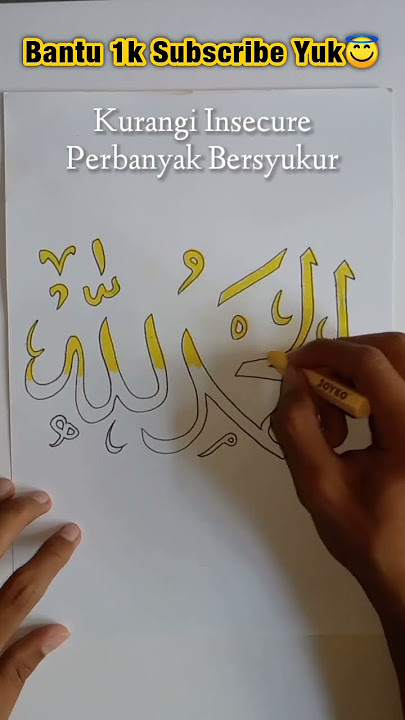 Sudahkah bersyukur hari ini?😇😍 #shorts #kaligrafi #alhamdulillah #viral #trending #fyp