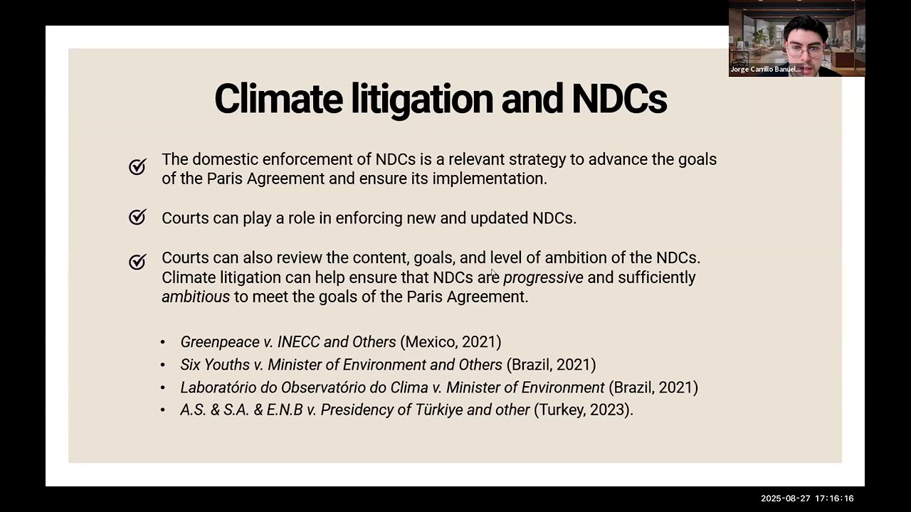 Webinar - Climate Litigation & Nationally Determined Contributions: Above and Beyond Accountability